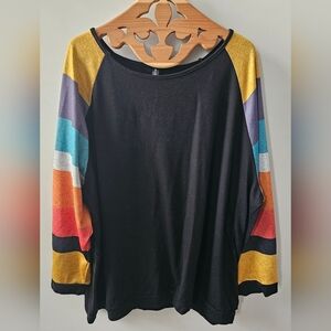 ALLGRACE Women's Plus Sizes Multicolored Tunic Top, Sweater, Shirt